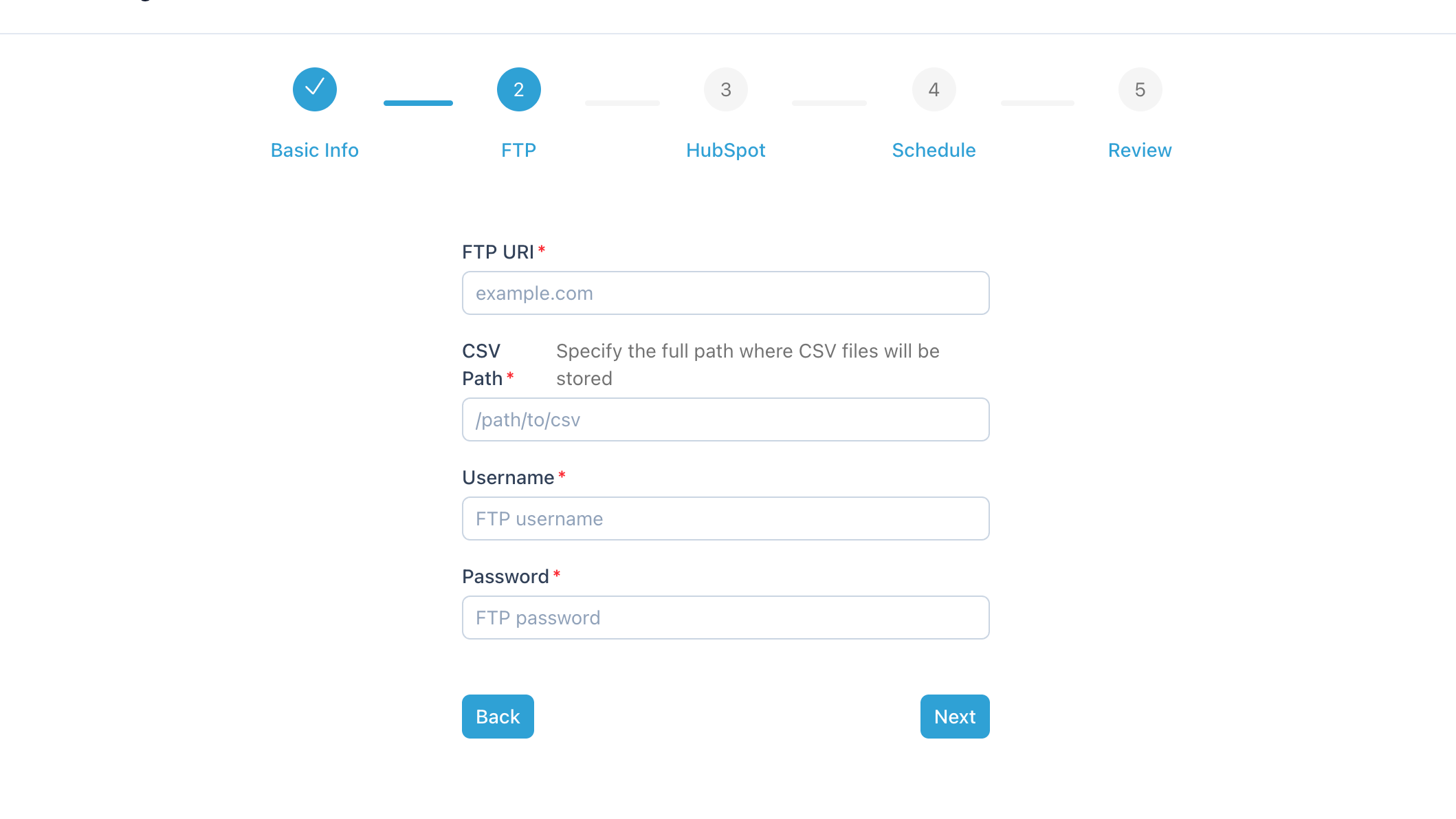 Connect any FTP to HubSpot through Moglo